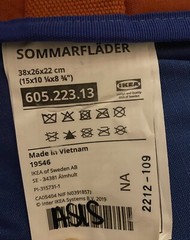 IKEA SOMMARFLÄDER Cooler Bag Stripe Red/ Light Beige 15x 10 ¼x 8 ¾” 605.223.13
