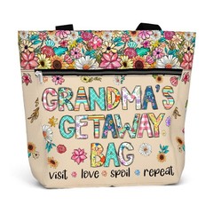 Aesthetic Tote Bag for Women Gift for Grandmother. Cute Graphic Large Shoulde…