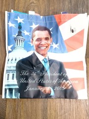 44th President Obama shopping tote bag 13×7.5×13.5 inches used