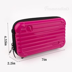 Framendino, Rose Red Cosmetics Case Carrying Hard Bag for 1 Pack,