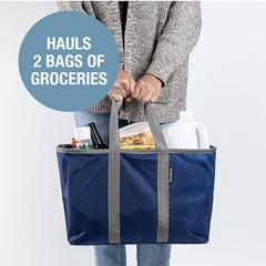 EcoBasket 30L Collapsible Tote Basket 3 Pack – Reusable Grocery Tote That Sta…