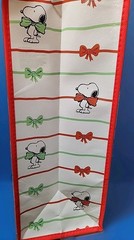 Peanuts Snoopy & Woodstock Christmas Wreath XLarge Polyester Tote Bag 19.5×17