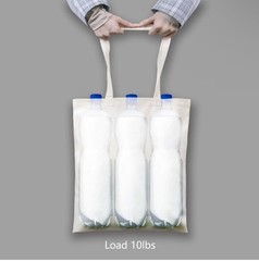 TOPDesign 5 Pack Economical Cotton Tote Bag, Lightweight