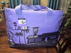 NWT Trader Joe’s Lavender Purple Reusable Insulated Shopping Tote Bag LARGE 8gal