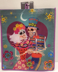 Skulls Calavera Dia De los Muertos Day of the Dead Couple Reusable Tote Bag NEW