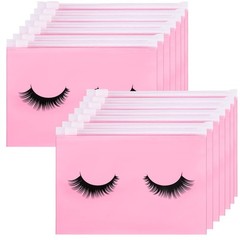 Noverlife 100PCS Eyelash 6×4 Inch (Pack of 100), Zipper Bags – Pink