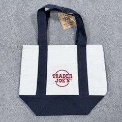 TRADER JOE’s Tote Bag Set Regular & Mini Canvas Reusable Grocery Bag NEW
