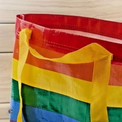 IKEA STORSTOMMA Small Pride Bag Rainbow Reusable Shopping Tote LGBTQ