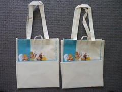 (2) Kellogg’s Reusable Tote Shopping Bags RICE KRISPIES 2012 Snap Crackle Pop