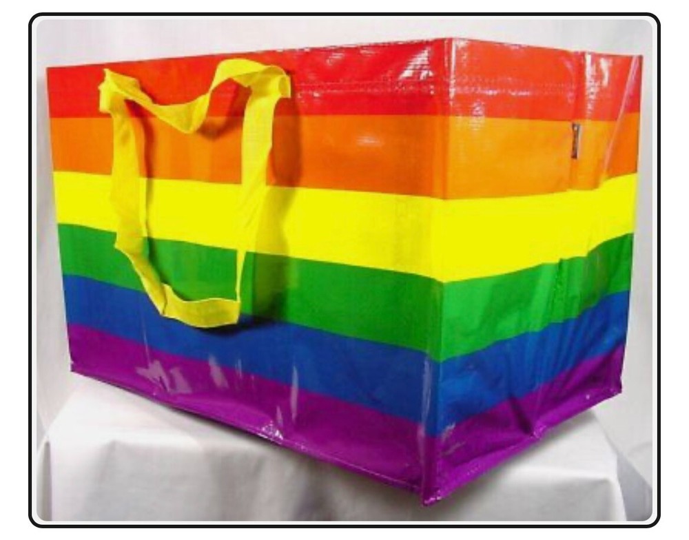 NWOT IKEA Rainbow Pride Reusable Large Tote Bag, Storsomma