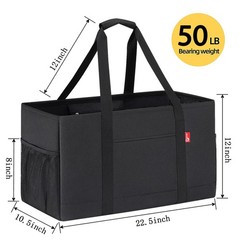 Extra Large Utility Tote Bag Foldable Reusable Grocery Bags with Metal Wire F…
