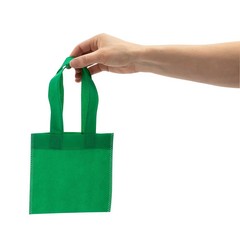 Fun Express Mini Bright Green Nonwoven Polyester Tote Bags – 6″ x 6″, 12 Pieces