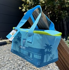 Trader Joe’s Mini Insulated Tote Bag, Blue Green Zipper, 1.5 Gallon