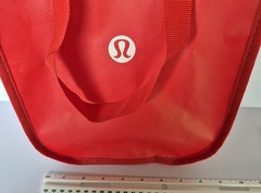 Lululemon Small 12x9x5 Reusable Shopping Tote Lunch Bag Yoga ❤️ Red ❤️ Recycled