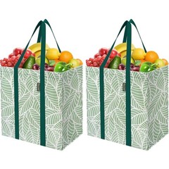Reusable Grocery Bags 2 Pack Heavy Duty Foldable Tote Antique Folidage