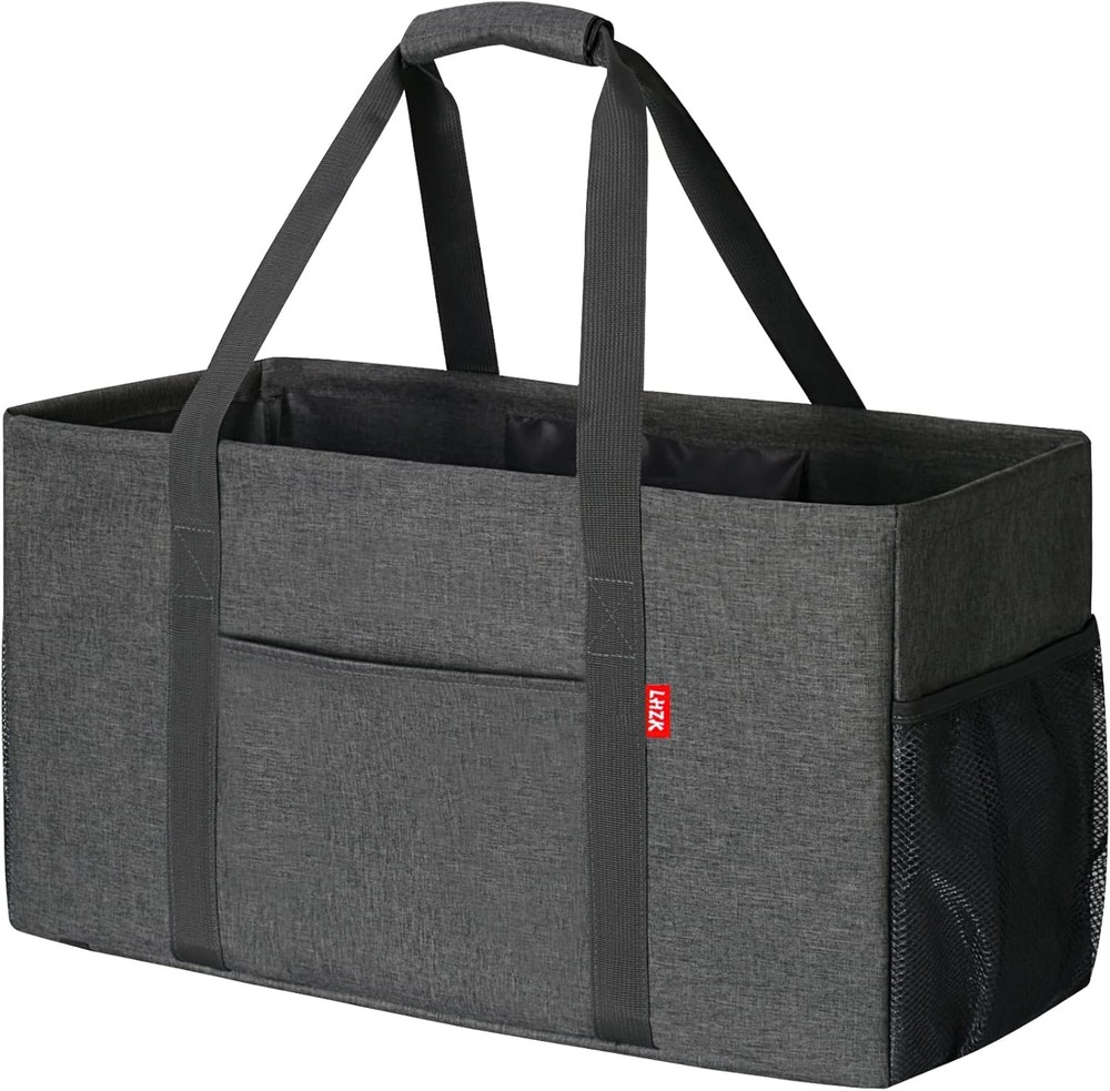 Standing Extra Large Utility Tote Bag W/ Metal Wire Frame & the Sides Rinforced