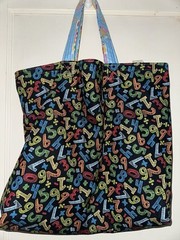 School Supplies Teacher Gift Handmade Reversible Washable Tote Bag Or Lap Top