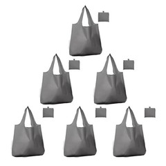 Foldable Reusable Grocery Bags – Heavy Duty 6 Pack with Handles | XL Tote for…