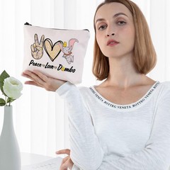 BWWKTOP Elephant Cosmetic Makeup Bag Fans Gifts Elep-hant PeaceDumb