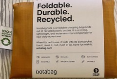Notabag Foldable shopping Bag/ Tote Mustard -Designed In Germany 100% authentic