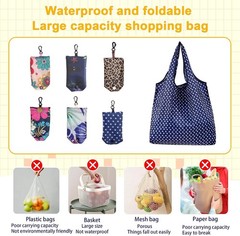 Extra Large Foldable Reusable Shopping Bags Washable Polyester Pocket