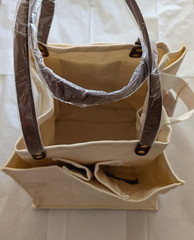 Capabunga Natural Multi-Pocket Canvas Market Tote Bag BRAND NEW with Tag
