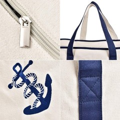 25″ Extra Large Canvas Tote Bag Heavy Duty Roomy Zipper Grocery Shopping Carr…