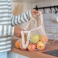 3 Pack Cotton Mesh Grocery Bags,Reusable Grocery Net Bags Washable Fruit and …