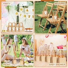 20 Pcs Mini Burlap Jute Tote Bags with Handle Small Blank Reusable Market Gro…