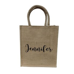 Eco-Friendly and Custom Handcrafted Jute Tote Bag Indian Shopping Carry Bag
