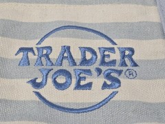 Trader Joe’s Striped Blue Mini Tote Bag NWT Free Shipping