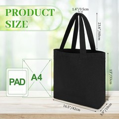 Silkfly Canvas Tote Bags Bulk Blank Cotton Canvas Bag with Zipper Handles Reu…