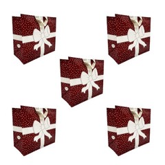 5 PCS Reusable Extra Large Holiday Bags 14.5x16x8.5 Inch Totes Shopping