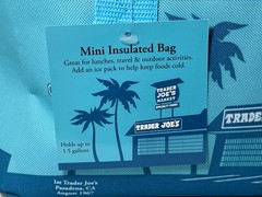 Trader Joe’s Mini Insulated Bag Teal & Peach Tote Set NWT