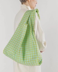 NWT Baggu Standard Reusable Bag Mint Pixel Gingham US seller Sold Out Rare H2F