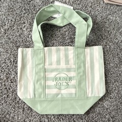 Trader Joe’s Small Canvas Stripe Tote Bags Lot of 4 Multicolor 10×13 in