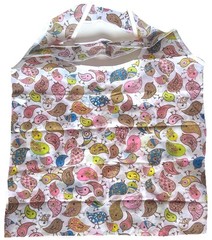 Foldable Reusable Shopping Tote Bag Bird Print Portable Grocery Bag Pouch