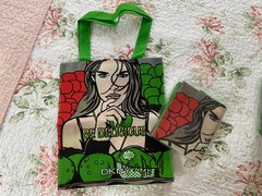 4x FOUR – Be Delicious Pop Art Reusable Tote Bag Green Apple By Donna Karan NEW