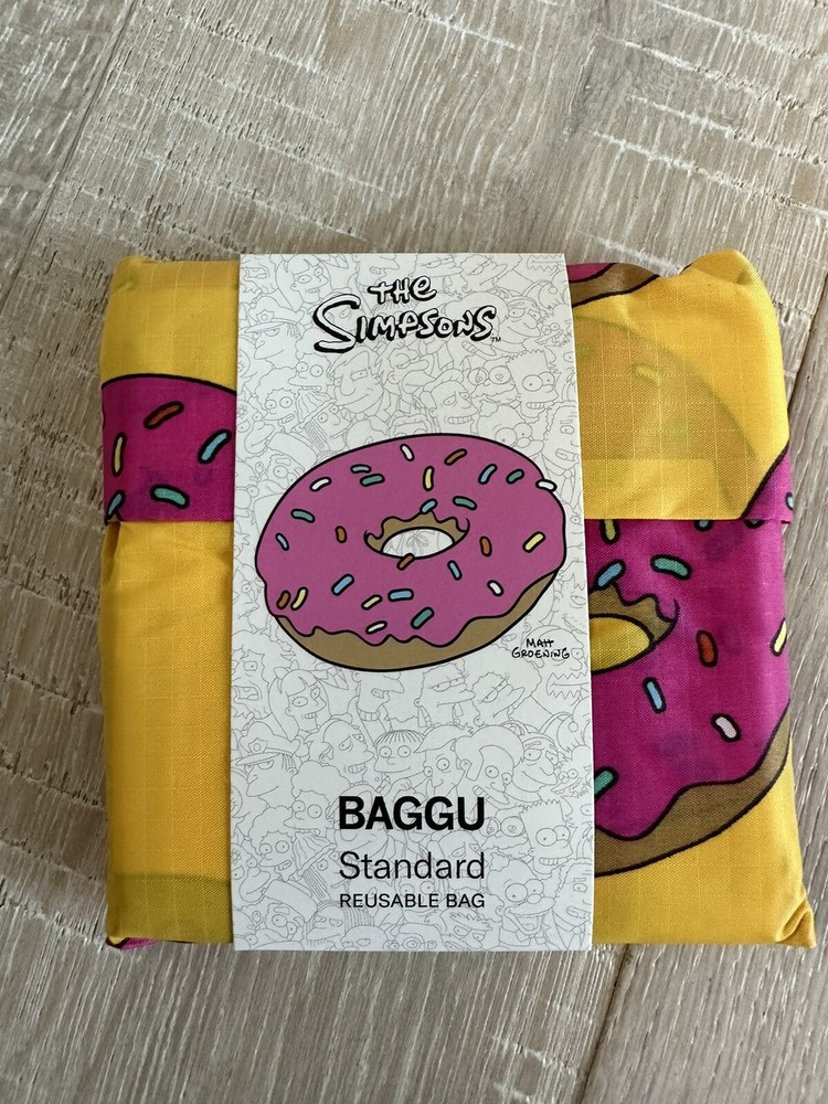 Baggu x The Simpsons Donuts Standard Reusable Baggu NWT US Seller