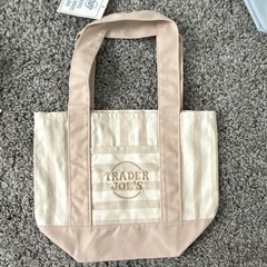 Trader Joe’s Small Canvas Stripe Tote Bags Lot of 4 Multicolor 10×13 in