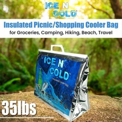 Insulated Picnic/Shopping Cooler Bags, Pack of 5, Lightweight Soft Collapsibl…