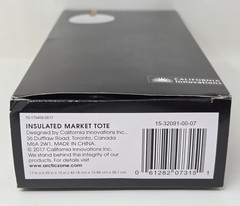 New Black California Innovations Collapsible Insulated Market Tote Bag