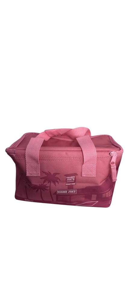 Trader Joe’s Mini Insulated Reusable Tote Shopping Bag Pink 1.5 Gallons