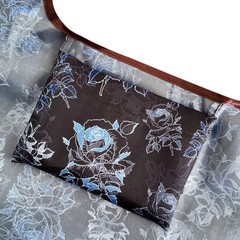 Set of 2 Large Small Foldable Tote Nylon Reusable Grocery Bags P73983