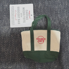 Trader Joe’s Canvas Micro Tote with Grocery Bag, Green