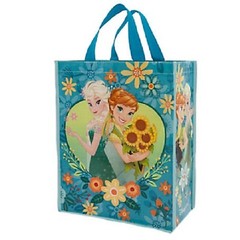 Frozen Elsa and Anna with Sunflowers Blue Reusable Gift Tote Bag – NWT