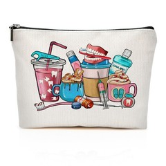 YRZGBNM Funny Dentist Gifts Makeup Bag Tooth 9.7*7 inch, Multicolor 104