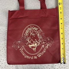 Grateful Goat Vineyard & Winery Reusable Shopping Tote Bag 6 Slot Wine Holder