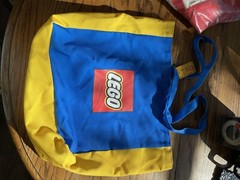 2019 Lego VIP Blue Yellow Red Reversible Tote Bag 21″ x 16″ x 6″ New NWT