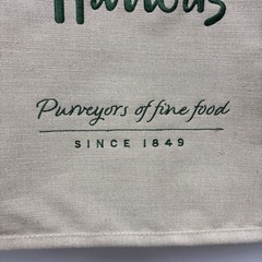 Harrods London – Embroidered Jute Grocery Shopper Bag